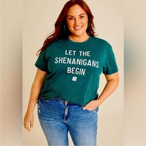 Green Graphic Tee - Let the Shenanigans Begin Maurice’s